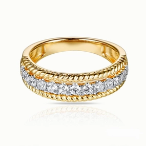 0.45 ctw. YELLOW & WHITE GOLD DIAMOND RING D4954YW