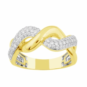 0.48 ctw. YELLOW GOLD DIAMOND RING D4902YG