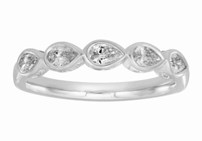 0.50 ctw. WHITE GOLD PEAR SHAPE DIAMOND RING D5012WG