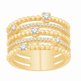 0.50 ctw. YELLOW GOLD DIAMOND RING D4921YG
