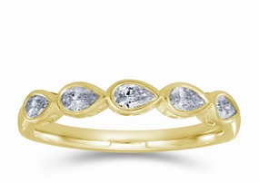 0.50 ctw. YELLOW GOLD PEAR SHAPE DIAMOND RING D5012YG