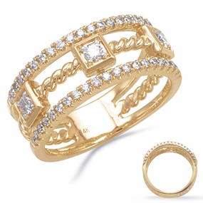 0.51 ctw. YELLOW GOLD DIAMOND RING D4870YG