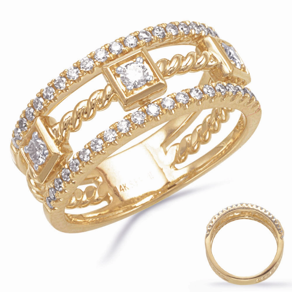0.51 ctw. YELLOW GOLD DIAMOND RING D4870YG