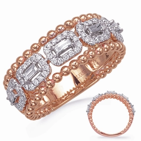 0.54 ctw. WHITE & ROSE GOLD DIAMOND RING D4821RW
