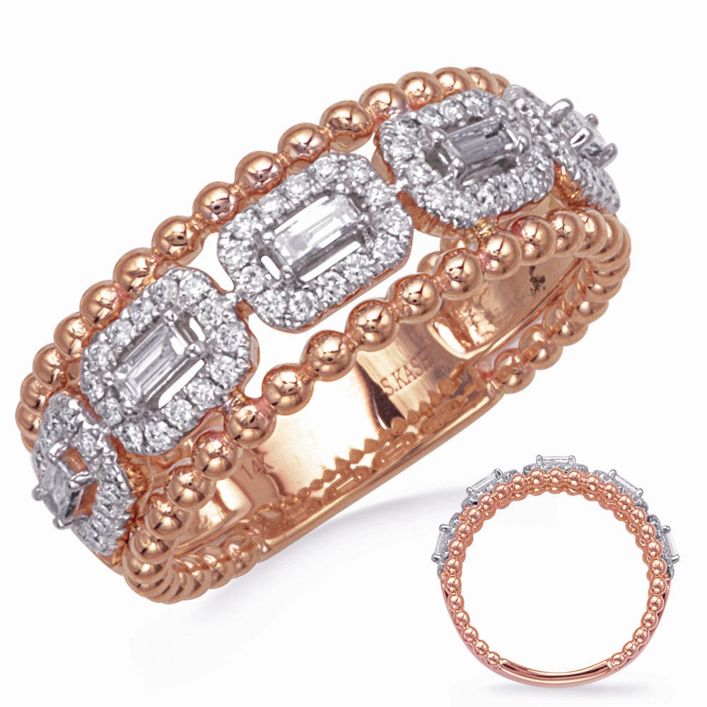 0.54 ctw. WHITE & ROSE GOLD DIAMOND RING D4821RW