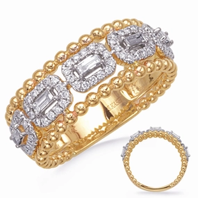 0.54 ctw. WHITE & YELLOW GOLD DIAMOND RING D4821YW