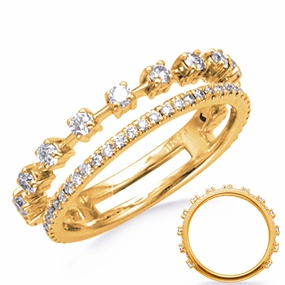 0.58 ctw. YELLOW GOLD DIAMOND BAND D4835YG