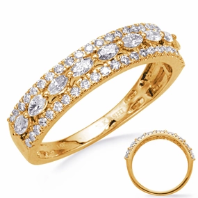0.62 ctw. YELLOW GOLD DIAMOND BAND D4881YG