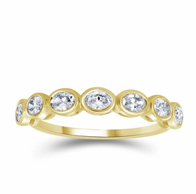 0.68 ctw. YELLOW GOLD OVAL DIAMOND RING D5005YG