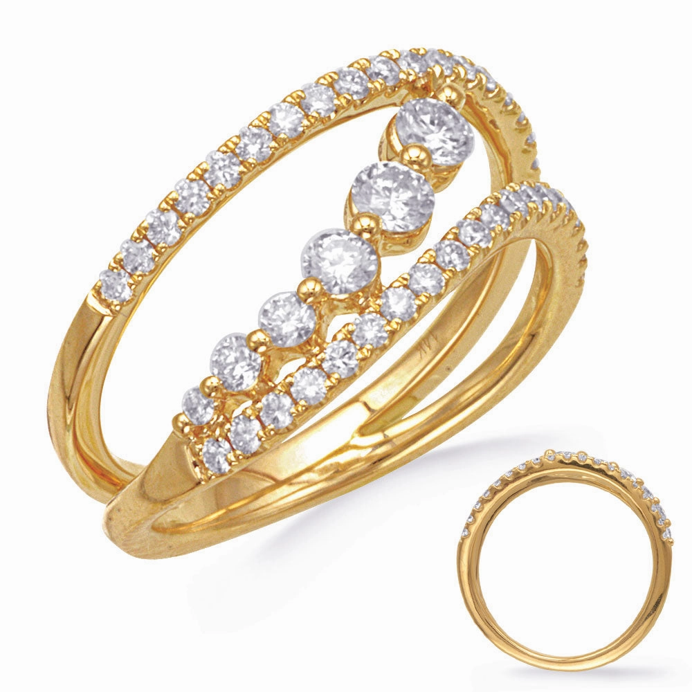 0.69 ctw. YELLOW GOLD DIAMOND RING D4893YG