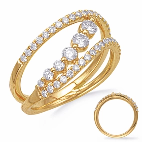 0.69 ctw. YELLOW GOLD DIAMOND RING D4893YG
