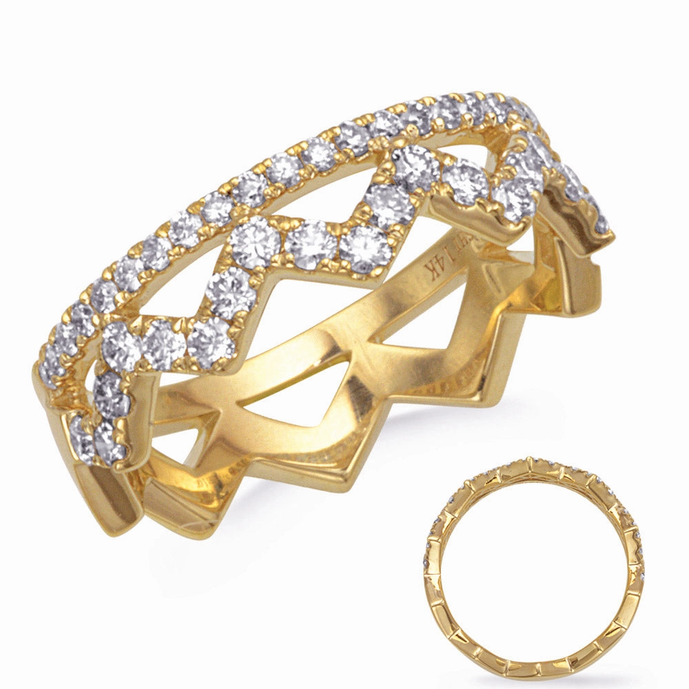 0.70 ctw. YELLOW GOLD DIAMOND RING D4842YG