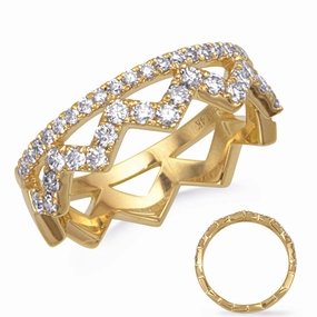 0.70 ctw. YELLOW GOLD DIAMOND RING D4842YG
