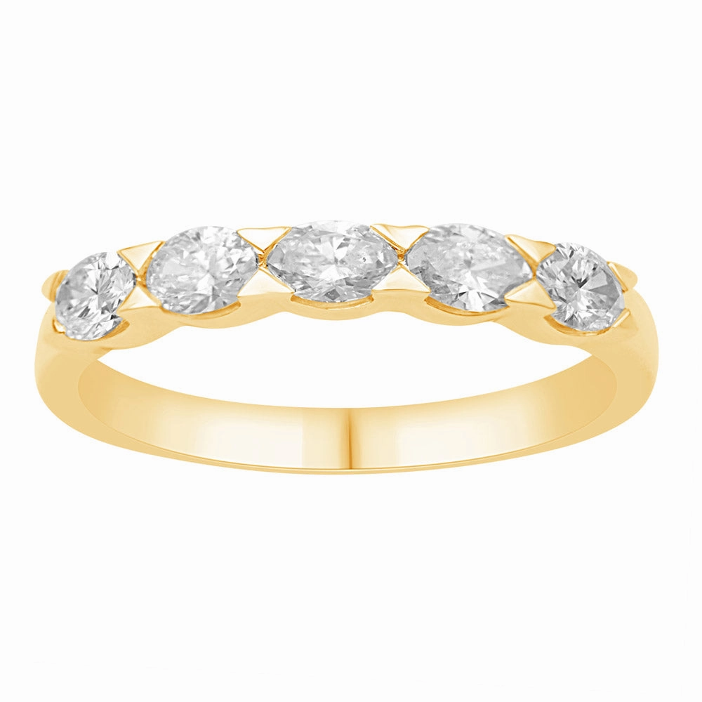 0.76 ctw. YELLOW GOLD OVAL DIAMOND RING D4907YG