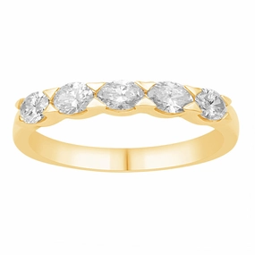0.76 ctw. YELLOW GOLD OVAL DIAMOND RING D4907YG