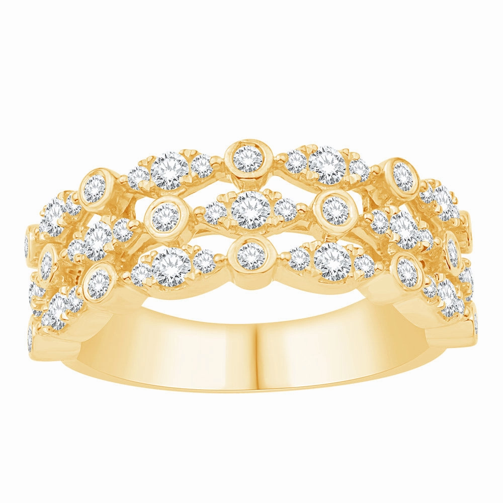 0.82 ctw. YELLOW GOLD DIAMOND RING D4912YG