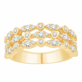 0.82 ctw. YELLOW GOLD DIAMOND RING D4912YG