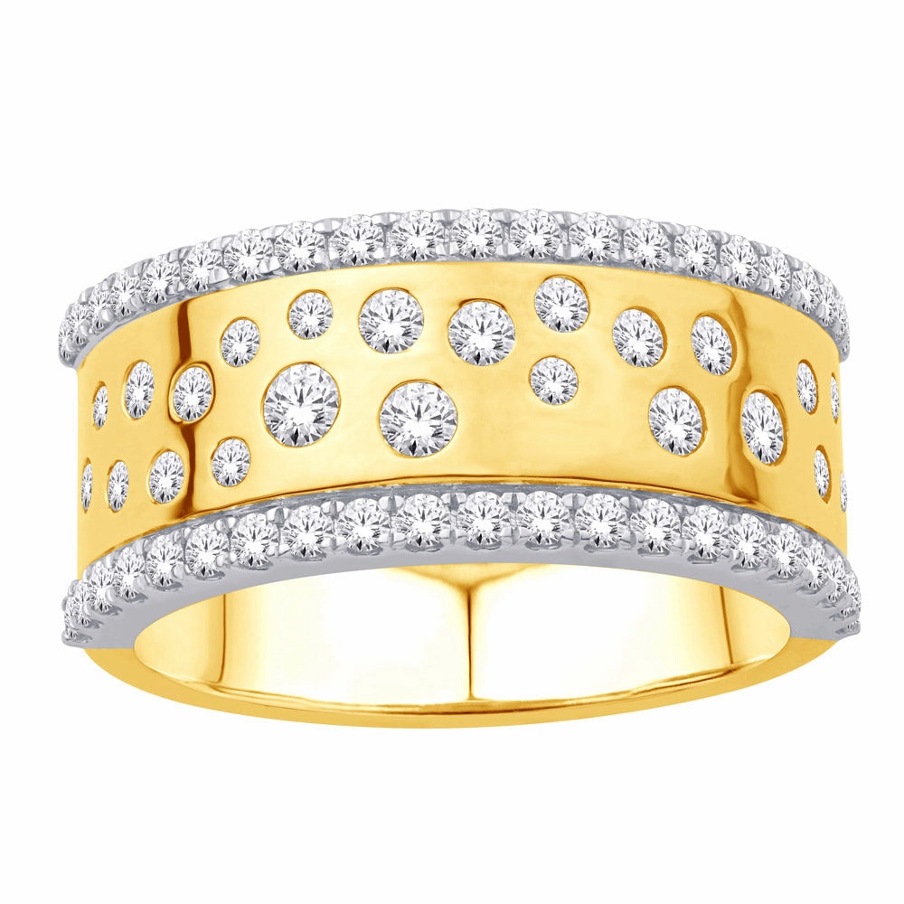 0.92 ctw. YELLOW & WHITE GOLD DIAMOND RING D5821YW