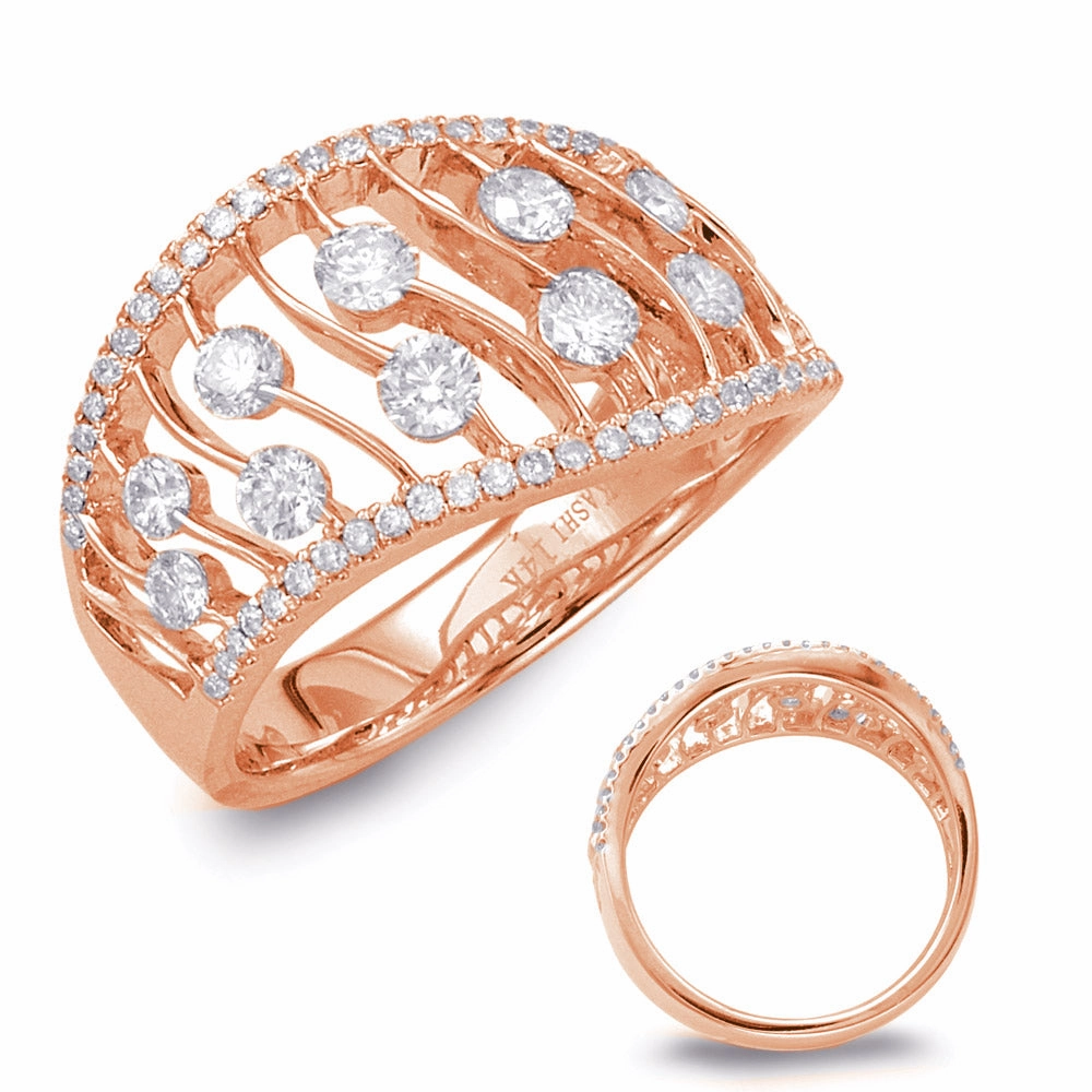 0.95 ctw. ROSE GOLD DIAMOND FASHION RING D4441RG