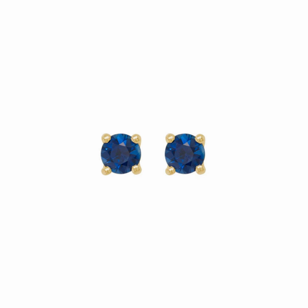 14k Gemstone Stud Earrings