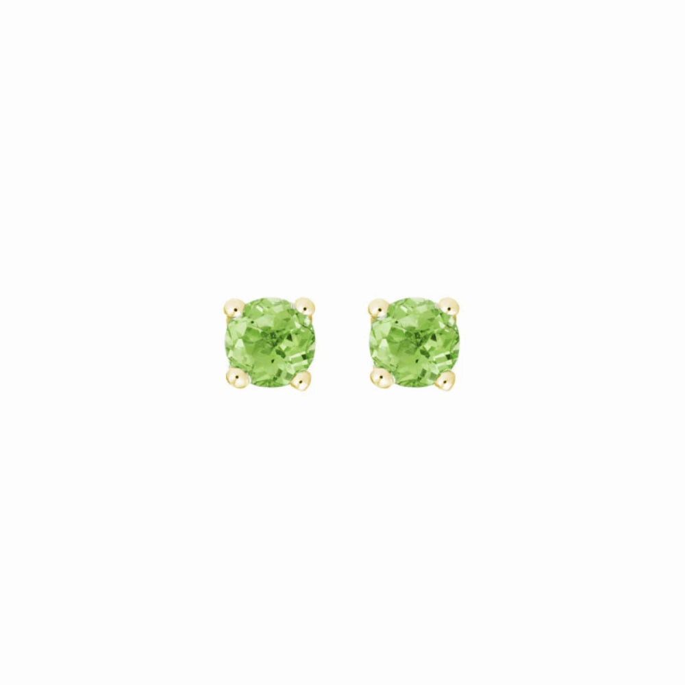 14k Gemstone Stud Earrings