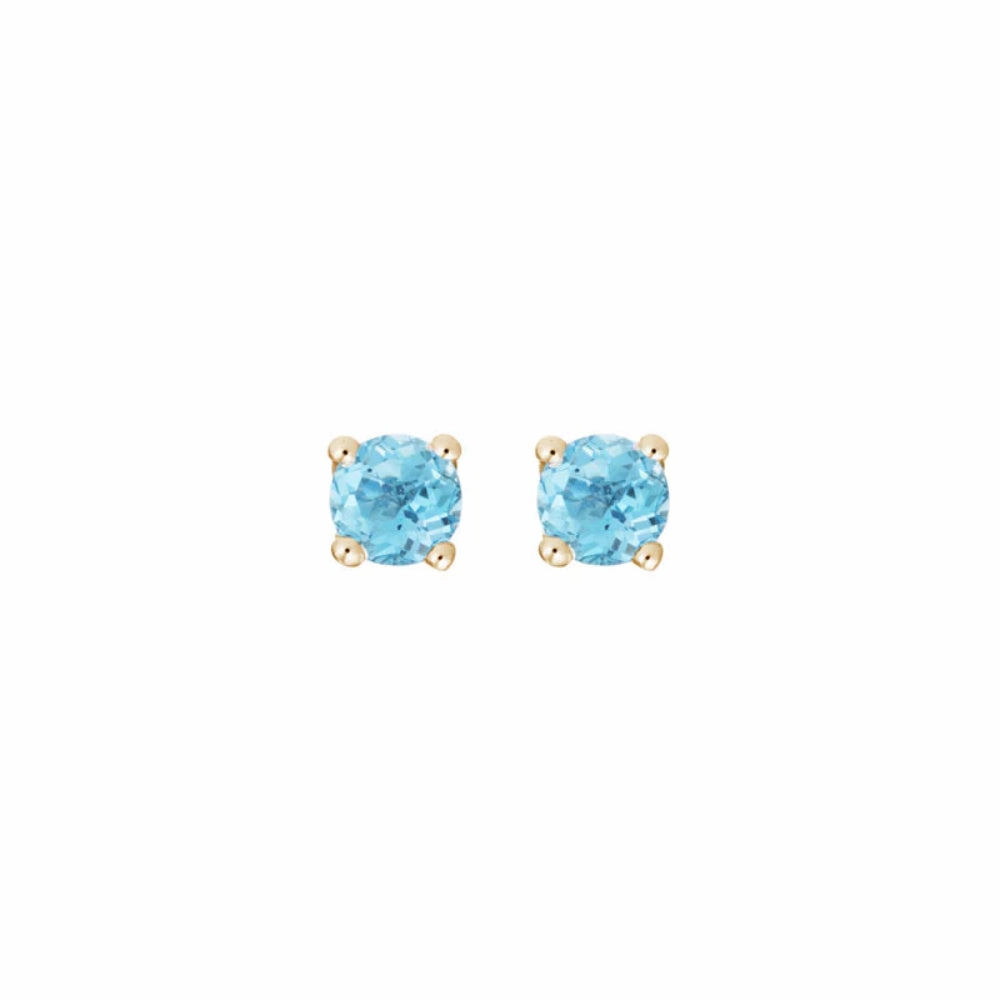 14k Gemstone Stud Earrings