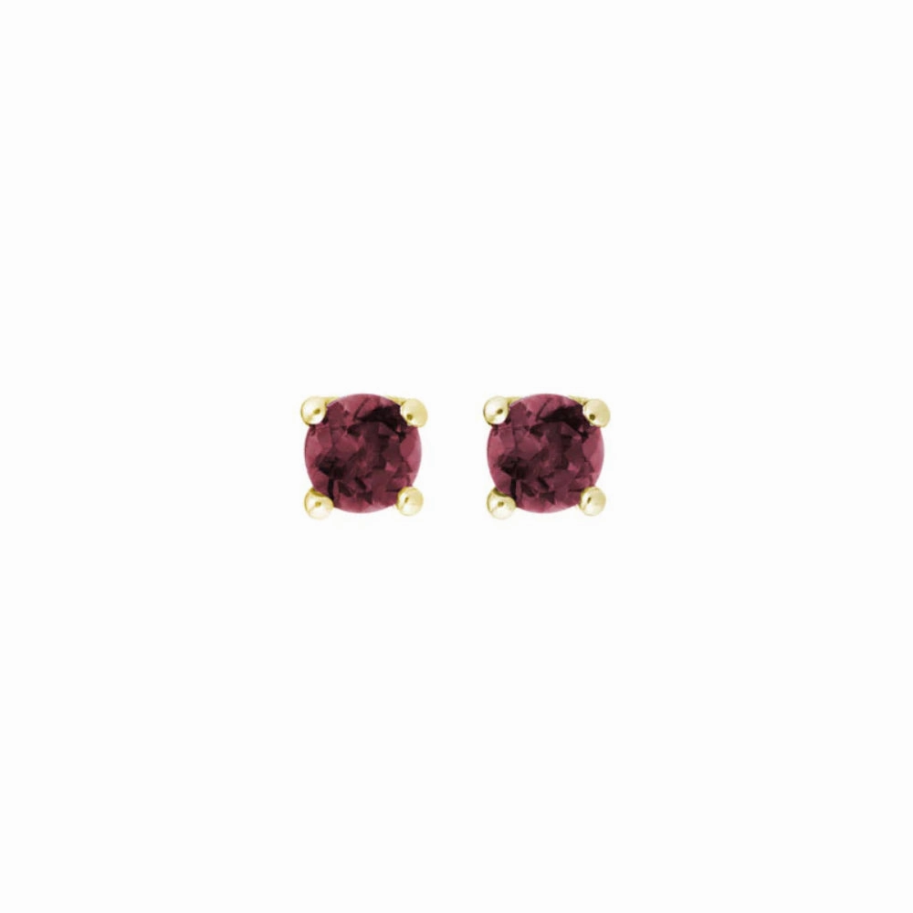 14k Gemstone Stud Earrings