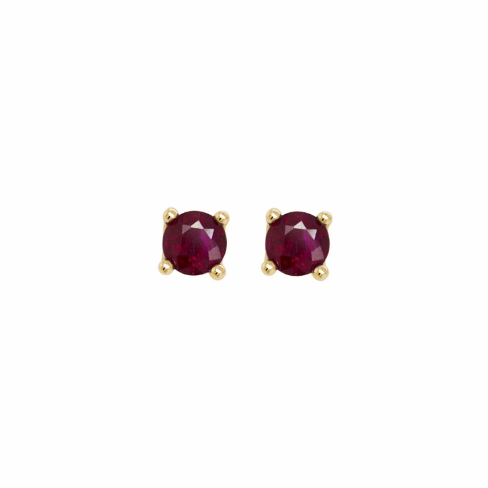14k Gemstone Stud Earrings