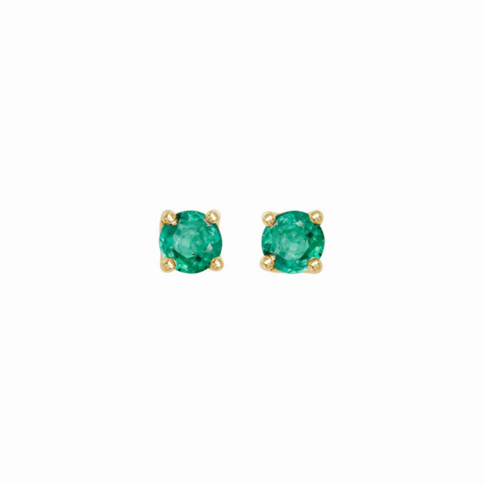 14k Gemstone Stud Earrings