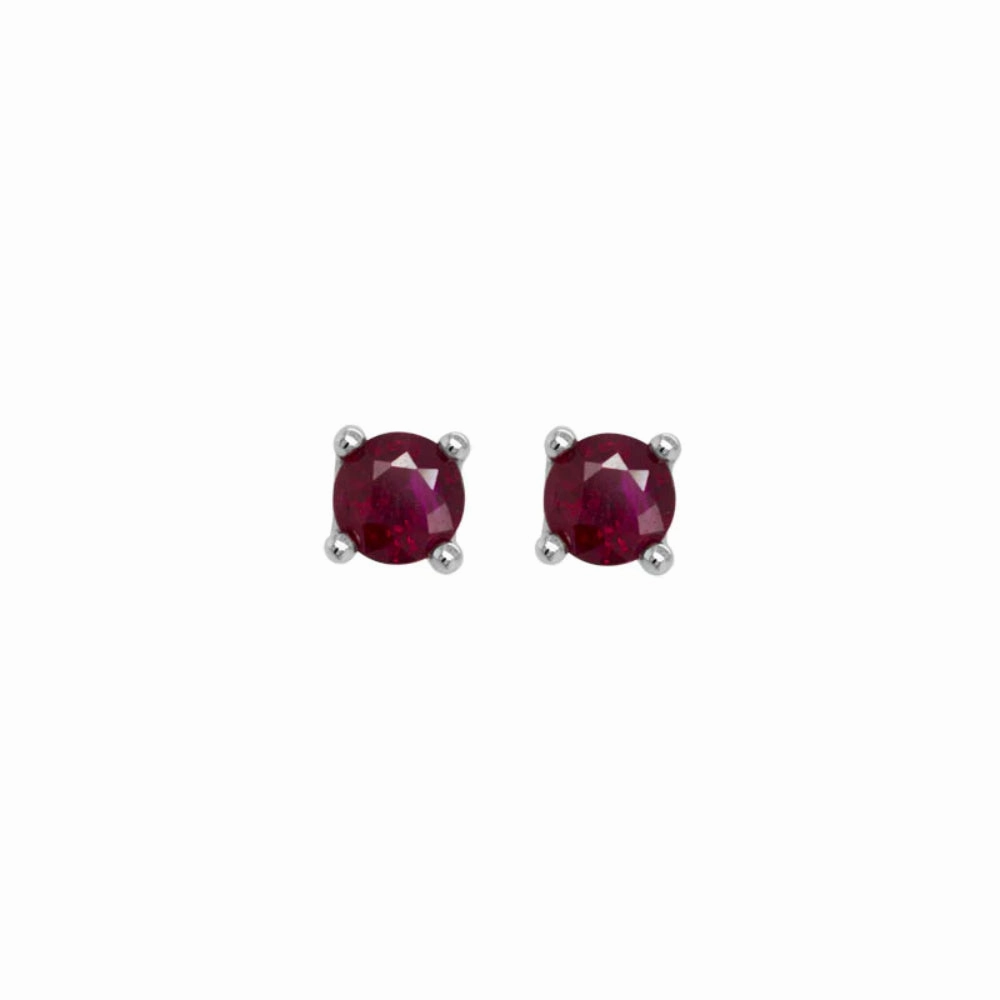 14k Gemstone Stud Earrings