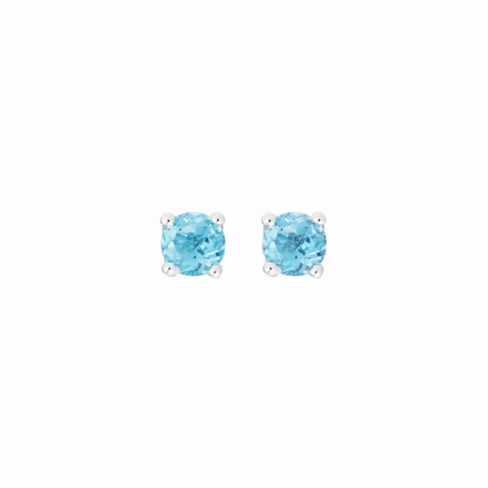 14k Gemstone Stud Earrings