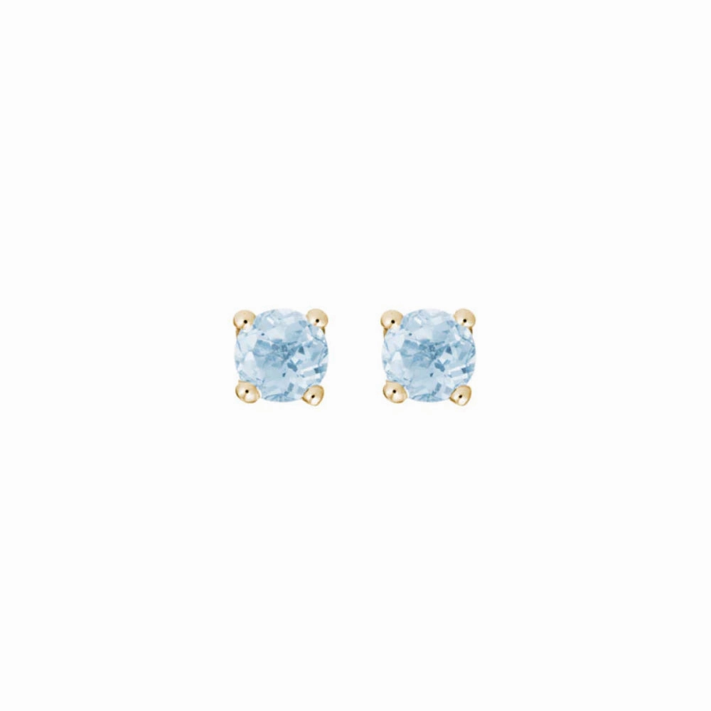 14k Gemstone Stud Earrings