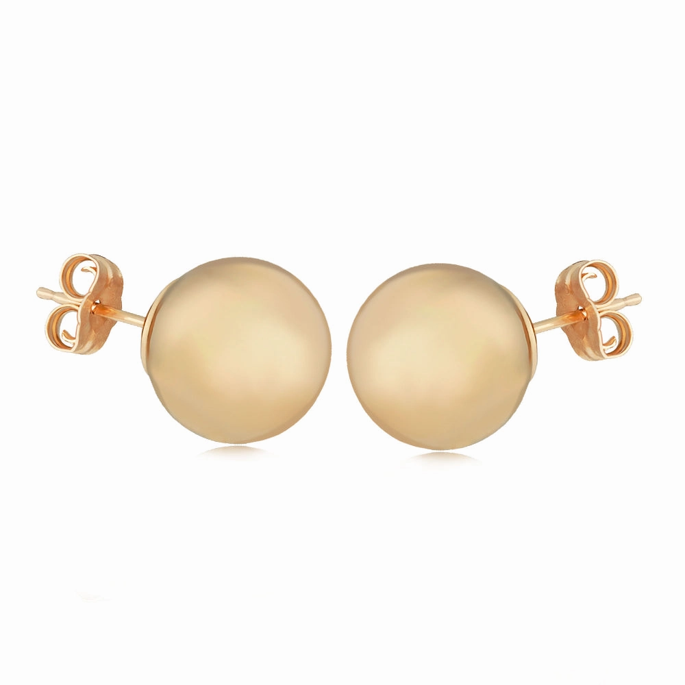 14k Gold 10mm Ball Stud Earrings
