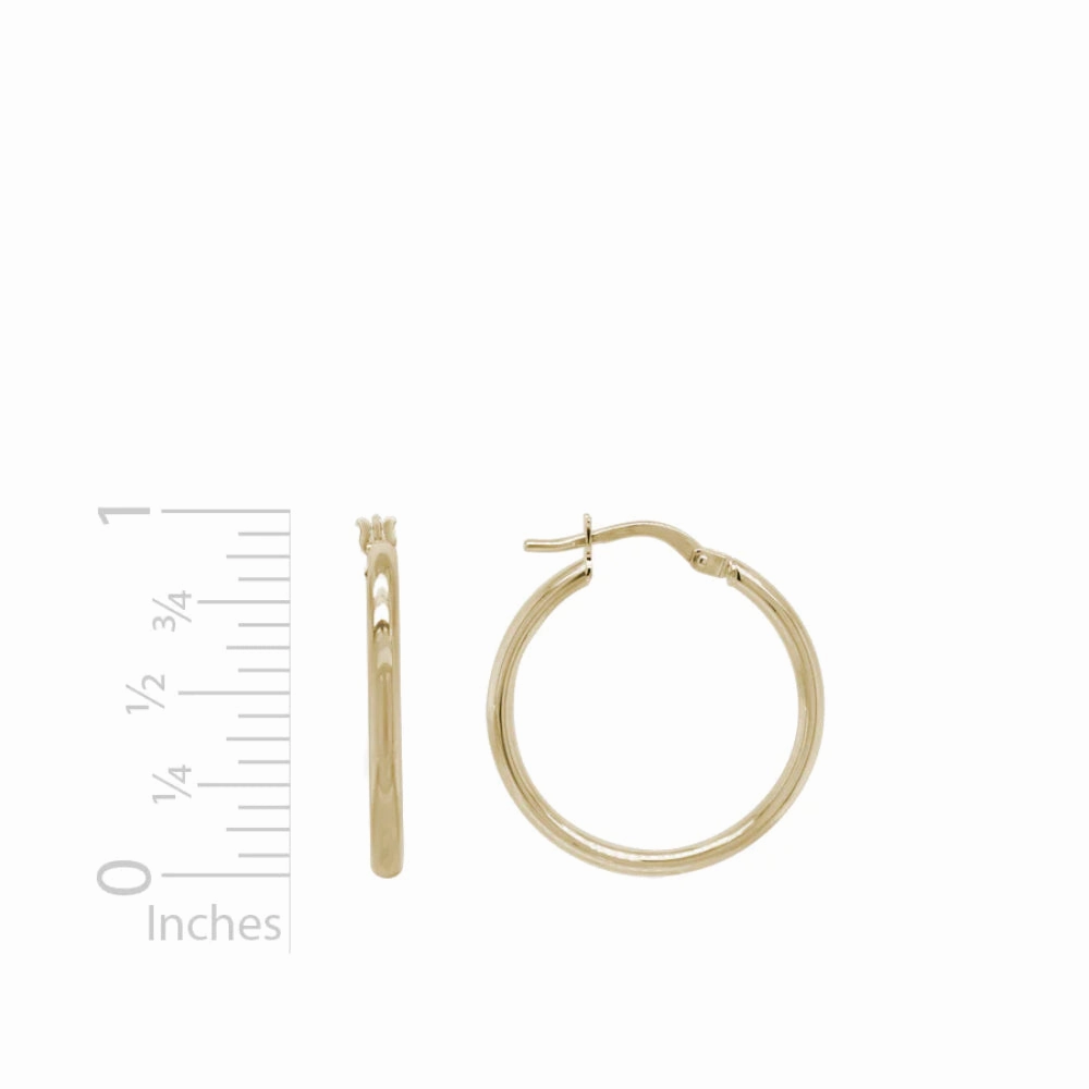 14k Gold 20mm Hoop Earrings