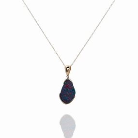 14k Gold Austrailian Opal Doublet Pendant