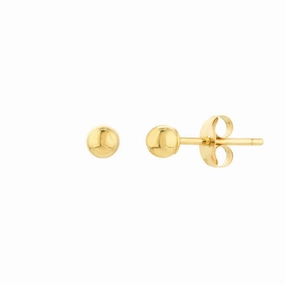 14k Gold Ball Stud Earrings