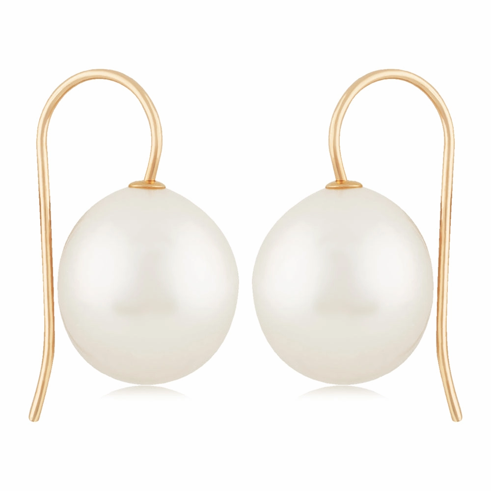 14k Gold Baroque Pearl Drop Earrings