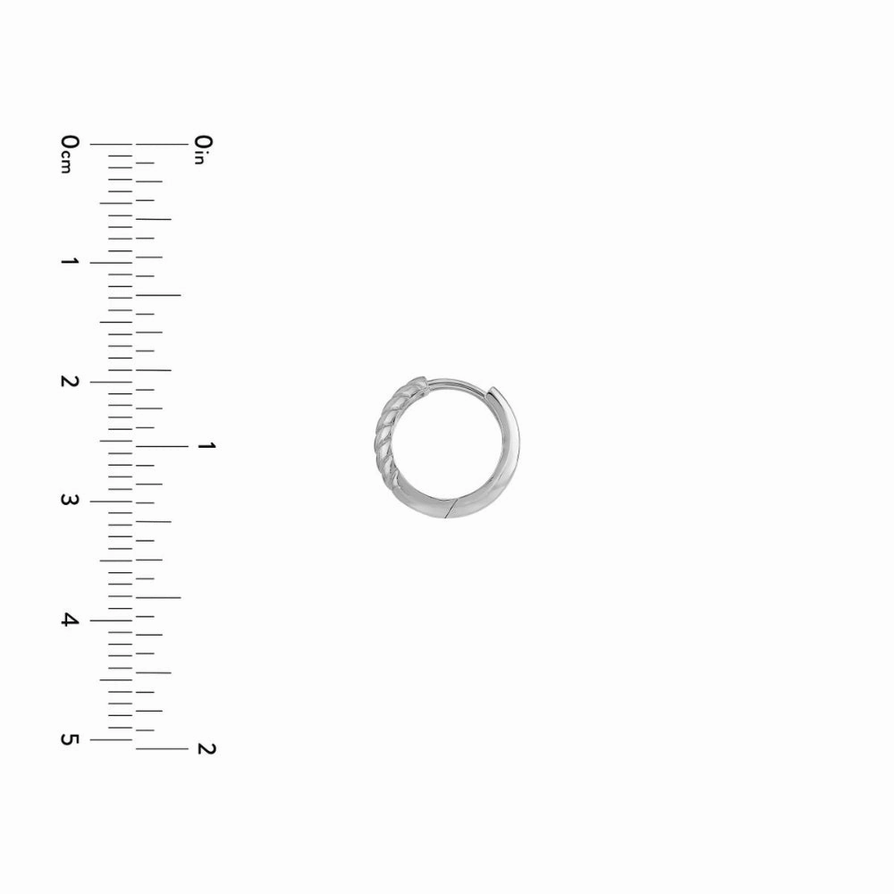 14k Gold Chevron Hinge Hoops