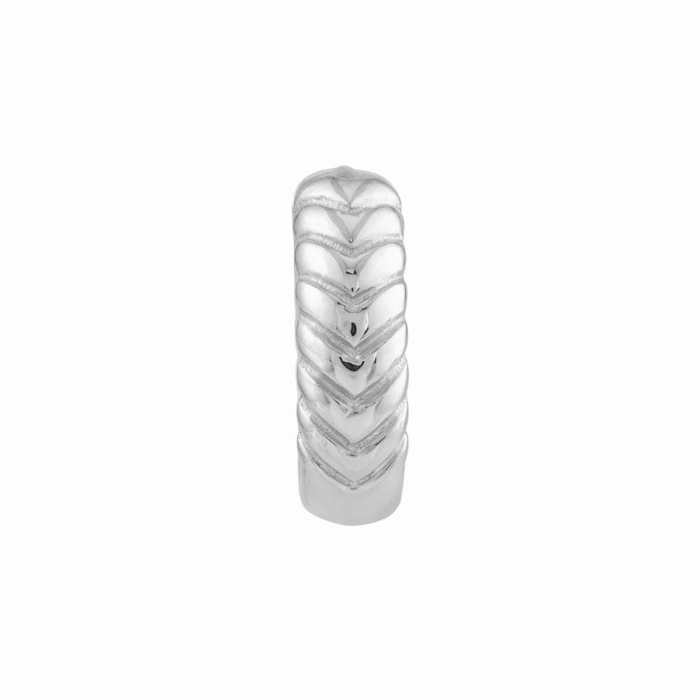 14k Gold Chevron Hinge Hoops