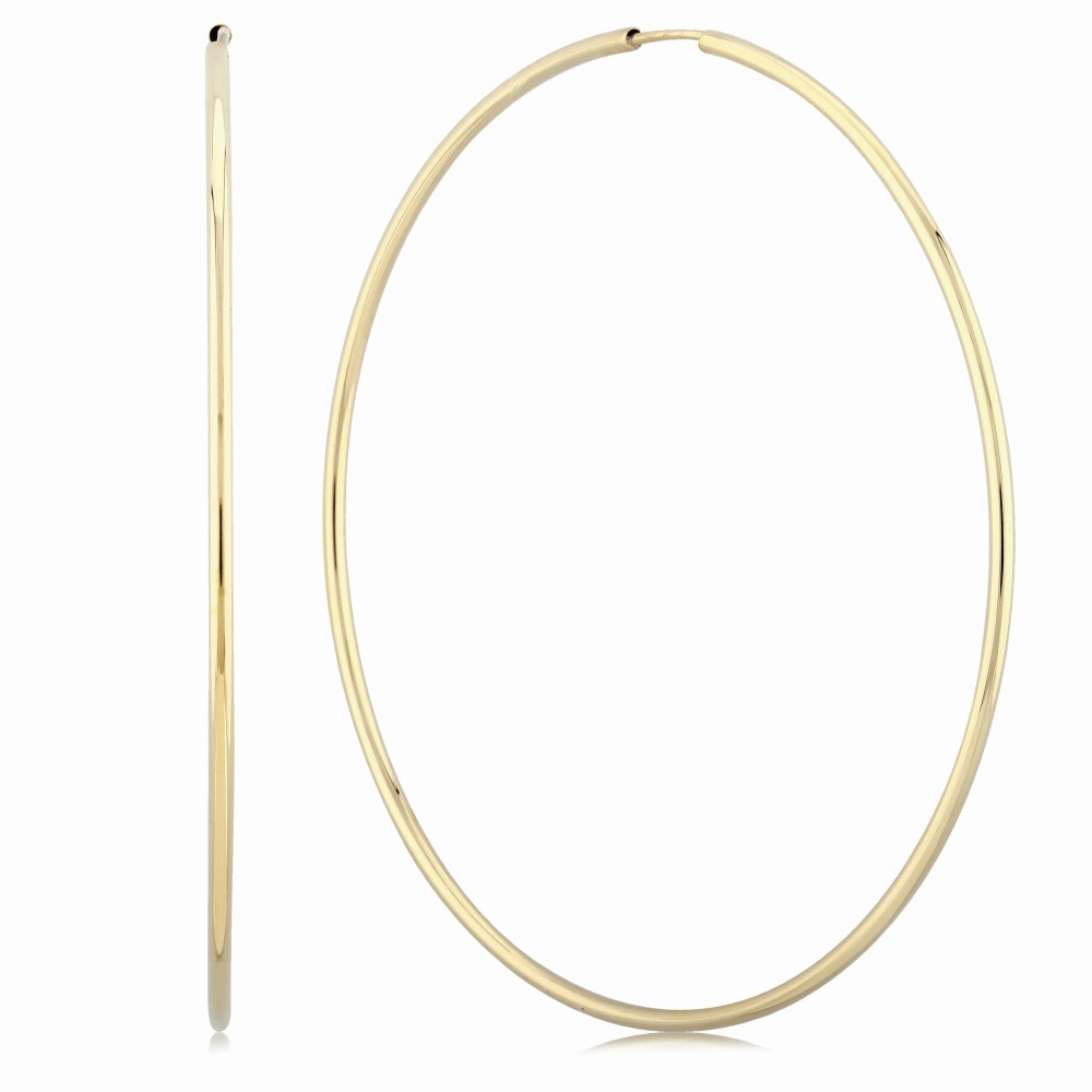 14k Gold Endless Hoop Earrings