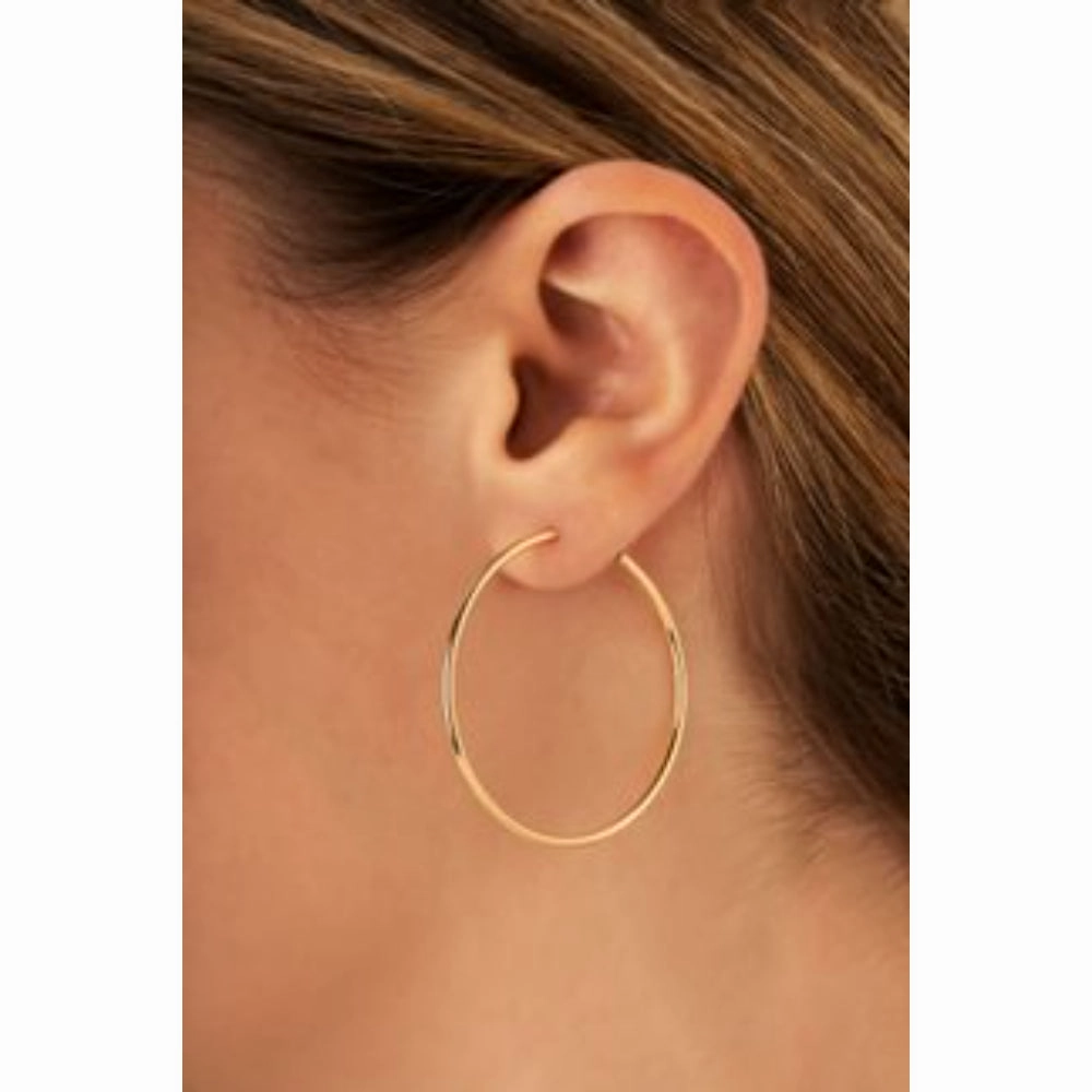 14k Gold Endless Hoop Earrings
