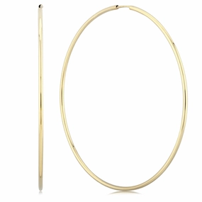 14k Gold Endless Hoop Earrings