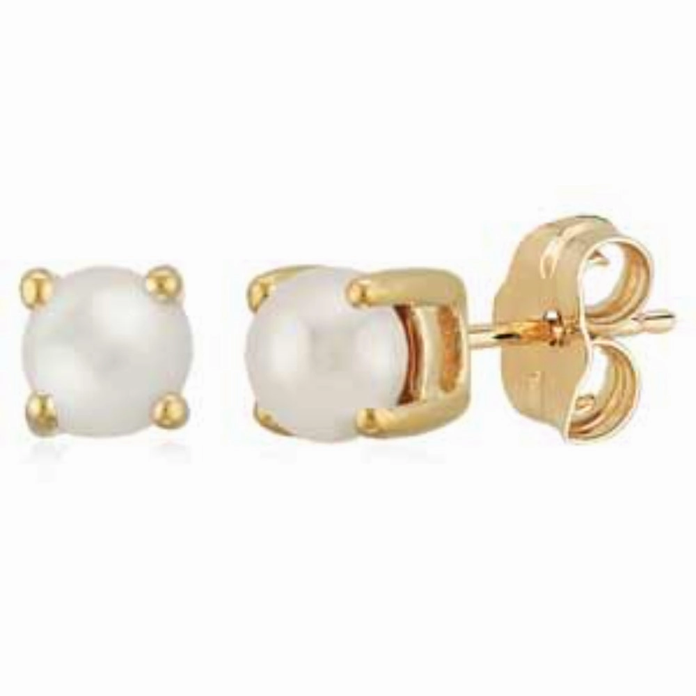 14k Gold Gemstone Stud Earrings