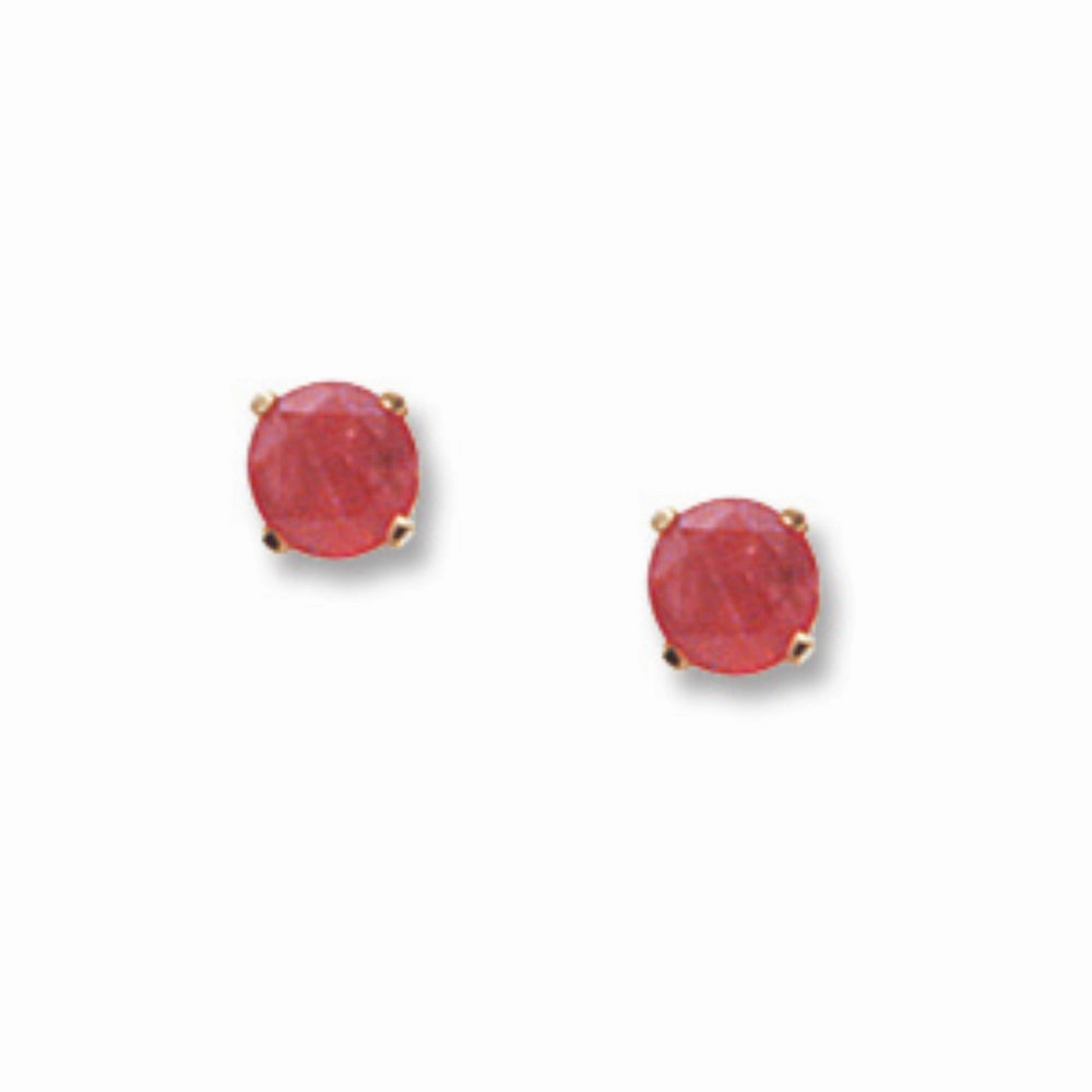 14k Gold Gemstone Stud Earrings