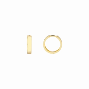 14k Gold Huggie Hoop Earrings