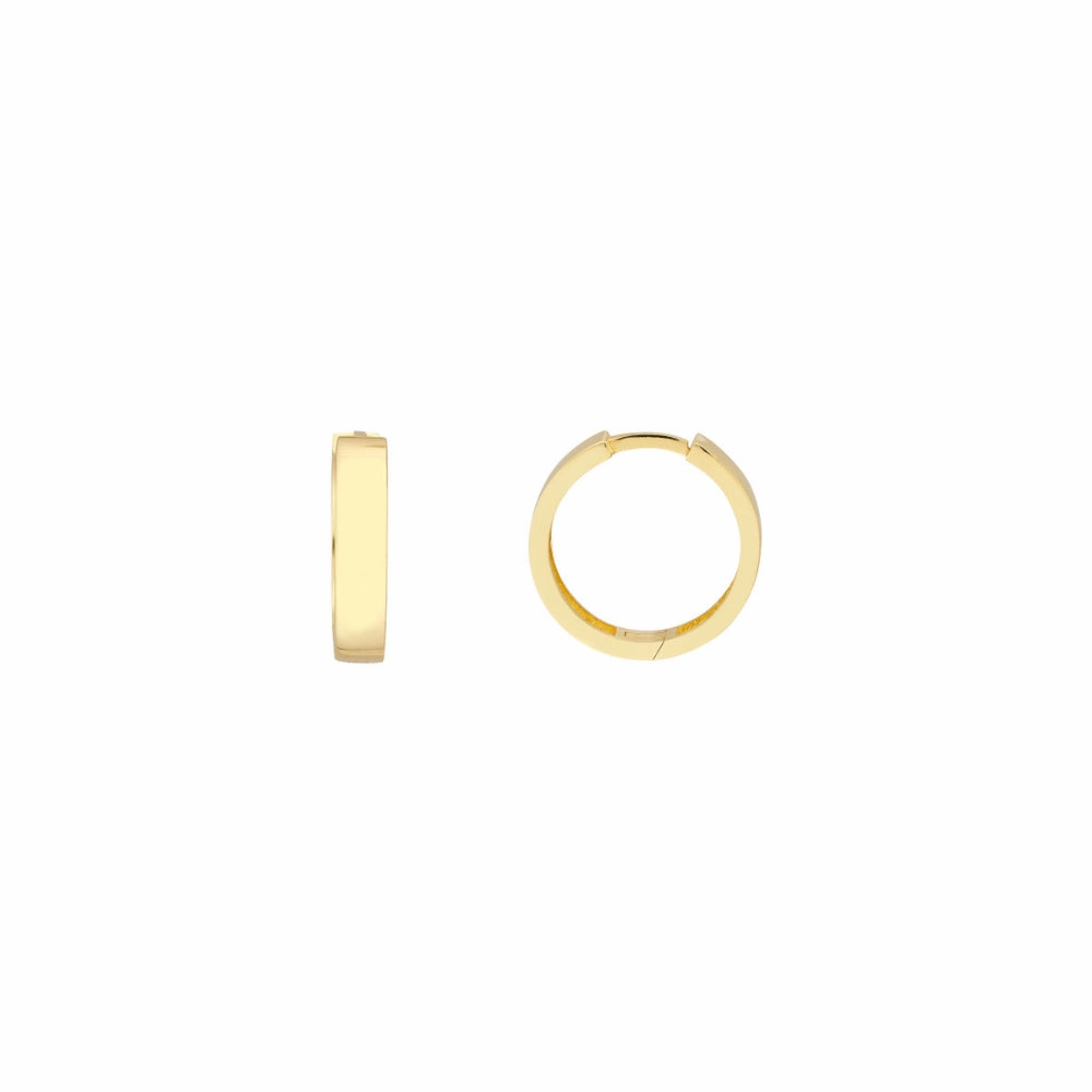 14k Gold Huggie Hoop Earrings