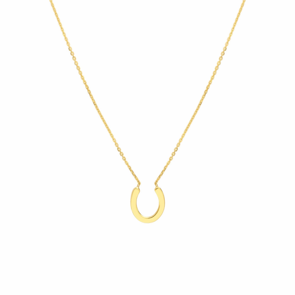 14k Gold Mini Horseshoe Necklace