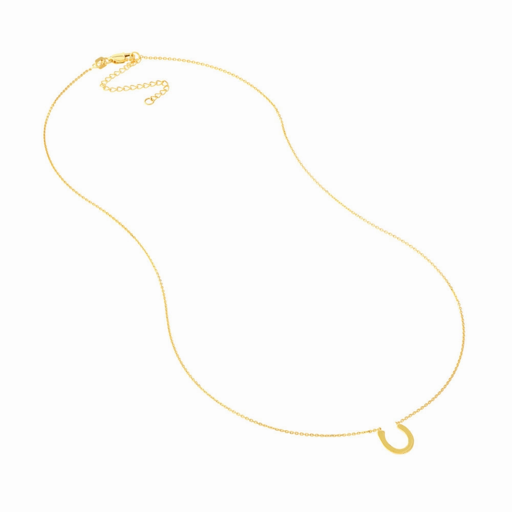 14k Gold Mini Horseshoe Necklace