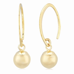 14k Gold Mini Sweep Bead Earrings