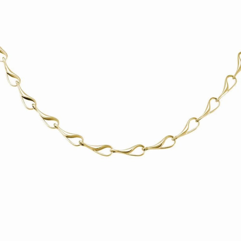 14k Gold Needle's Eye Necklace, 17"